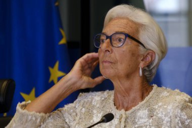Avrupa Merkez Bankası (ECB) Başkanı Christine Lagarde, 30 Eylül 2024 'te Belçika' nın Brüksel kentindeki AB Parlamentosu 'nun Avrupa Parlamentosu Ekonomik İşler Komitesi' ne katıldı..