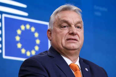 Macaristan başbakanı Viktor Orban, 19 Aralık 2024 'te Brüksel, Belçika' da yapılan AB toplantısının sonuçları hakkında basın toplantısı düzenledi.