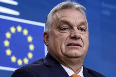 Macaristan başbakanı Viktor Orban, 19 Aralık 2024 'te Brüksel, Belçika' da yapılan AB toplantısının sonuçları hakkında basın toplantısı düzenledi.