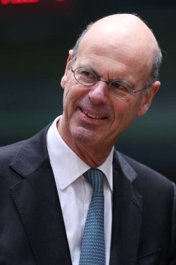 Eric Lombard, Finance Minister arrives to attend in a meeting of European Finance Ministers, at the European Council in Brussels, Belgium on January 21, 2025. clipart