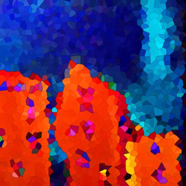 soyut renkli arkaplan, mozaik şehir konsepti  