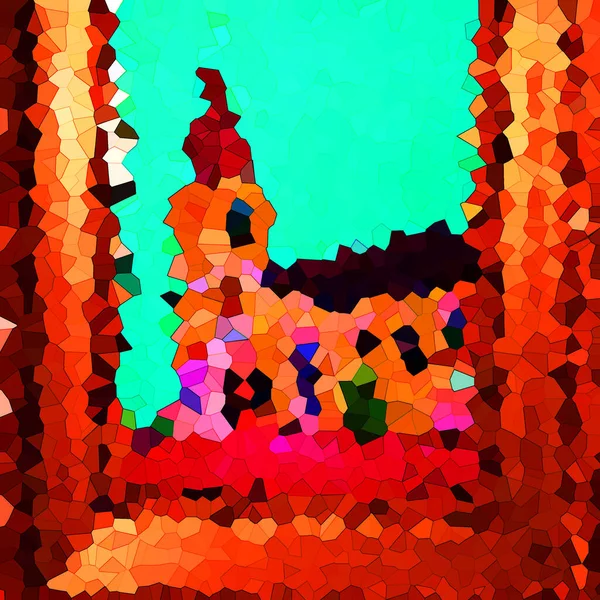 Абстрактный Красочный Фон Концепция Города Мозаики — стоковое фото
