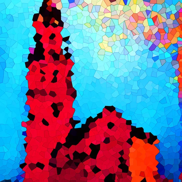Fondo Colorido Abstracto Concepto Ciudad Mosaico —  Fotos de Stock