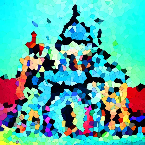 Abstrato Fundo Colorido Conceito Cidade Mosaico — Fotografia de Stock