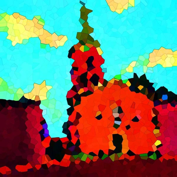 抽象的彩色背景 马赛克城市的概念 — 图库照片