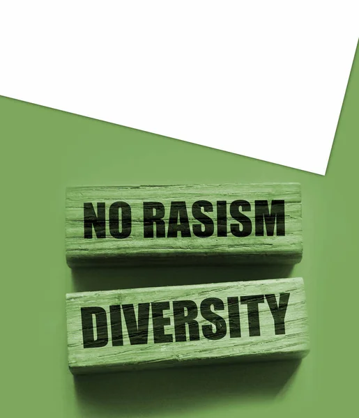 Rasism Diversity Wooden Blocks Business Social Equal Opportunities Concept — Stock Photo, Image
