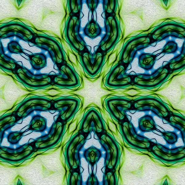 Varázslatos Misztikus Fantázia Fraktál Ezoterikus Neon Izzó Geometrikus Mandala Kaleidoszkópos — Stock Fotó