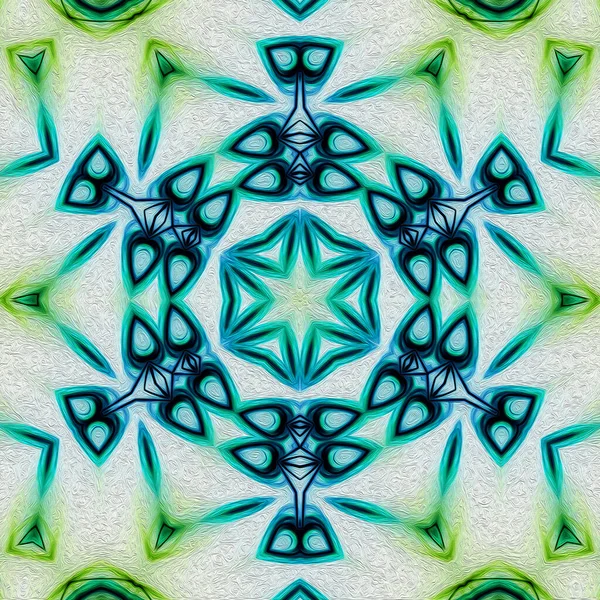 Magische Mystieke Fantasie Fractal Esoterische Neon Gloeiende Geometrische Mandala Kaleidoscopische — Stockfoto