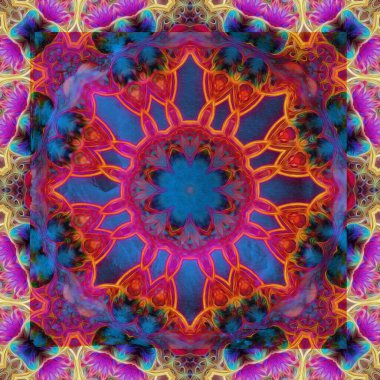 Güzel, gizemli, gizemli, el yapımı bir mandala..