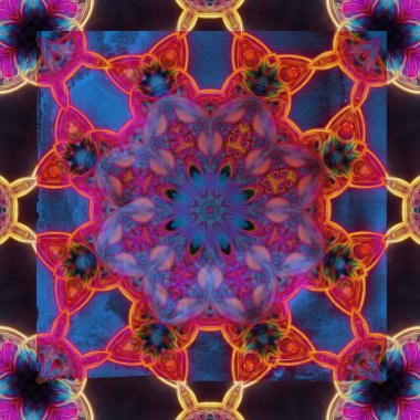 Güzel, gizemli, gizemli, el yapımı bir mandala..