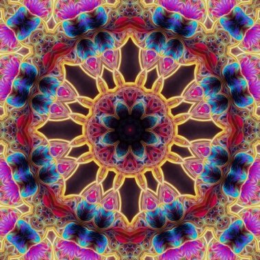 Güzel, gizemli, gizemli, el yapımı bir mandala..