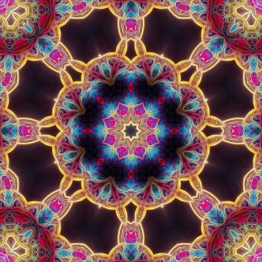 Güzel, gizemli, gizemli, el yapımı bir mandala..