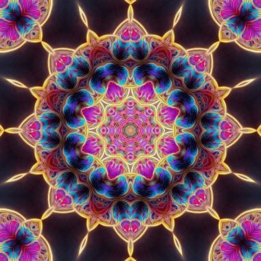 Güzel, gizemli, gizemli, el yapımı bir mandala..