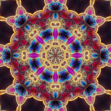 Güzel, gizemli, gizemli, el yapımı bir mandala..