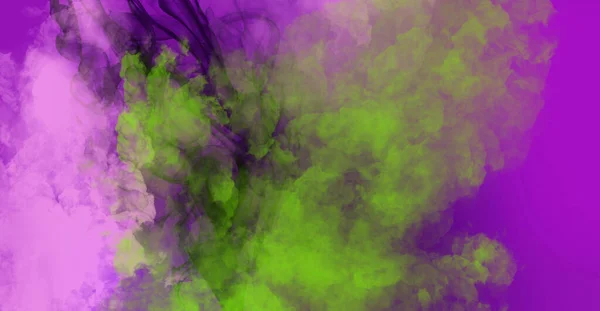 Liquid black ink diffusion in purple pigment water. Abstract mystic background for party posters and flyers.