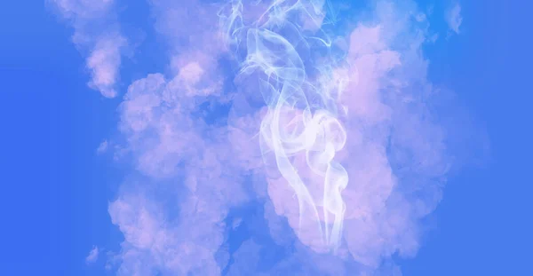 Beautiful dreamy sky with soft pink and mint clouds and smoke over them. Abstract romantic background for party posters and flyers.