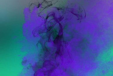 Beautiful smoke over colorful gradient background. 