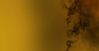 Beautiful smoke over colorful gradient background. 