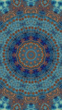 Luxury oriental tile seamless pattern. Colorful floral background. Mandala boho chic style.