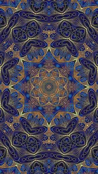 Luxury oriental tile seamless pattern. Colorful floral background. Mandala boho chic style.