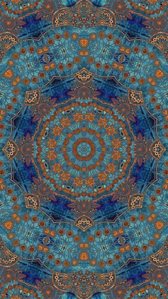 Luxury oriental tile seamless pattern. Colorful floral background. Mandala boho chic style.