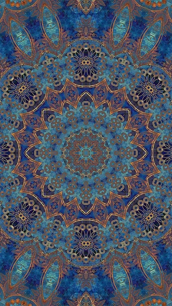 Luxury oriental tile seamless pattern. Colorful floral background. Mandala boho chic style.