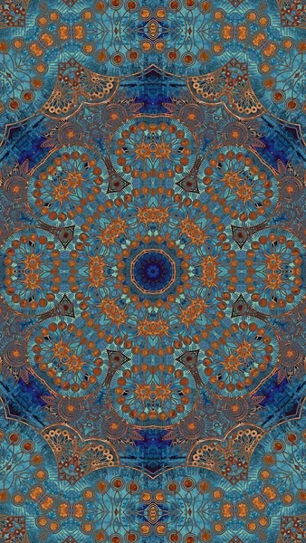 Luxury oriental tile seamless pattern. Colorful floral background. Mandala boho chic style.