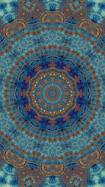 Luxury oriental tile seamless pattern. Colorful floral background. Mandala boho chic style.