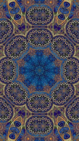 Luxury oriental tile seamless pattern. Colorful floral background. Mandala boho chic style.