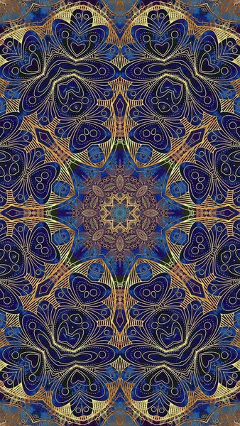 Luxury oriental tile seamless pattern. Colorful floral background. Mandala boho chic style.