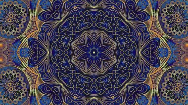 Luxury oriental tile seamless pattern. Colorful floral patchwork background. Mandala boho chic style. Rich flower ornament. Hexagon design elements. Portuguese moroccan motif. 