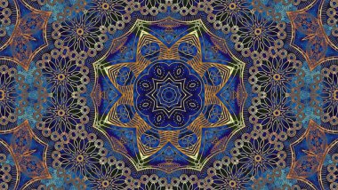 Luxury oriental tile seamless pattern. Colorful floral patchwork background. Mandala boho chic style. Rich flower ornament. Hexagon design elements. Portuguese moroccan motif. 