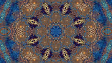 Luxury oriental tile seamless pattern. Colorful floral patchwork background. Mandala boho chic style. Rich flower ornament. Hexagon design elements. Portuguese moroccan motif. 