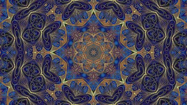 Luxury oriental tile seamless pattern. Colorful floral patchwork background. Mandala boho chic style. Rich flower ornament. Hexagon design elements. Portuguese moroccan motif. 