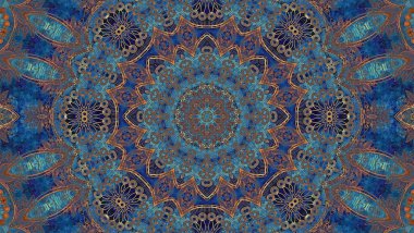 Luxury oriental tile seamless pattern. Colorful floral patchwork background. Mandala boho chic style. Rich flower ornament. Hexagon design elements. Portuguese moroccan motif. 