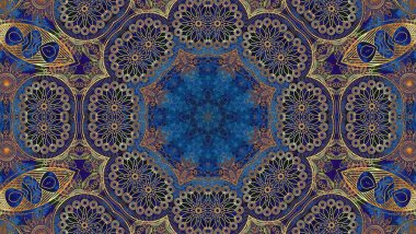 Luxury oriental tile seamless pattern. Colorful floral patchwork background. Mandala boho chic style. Rich flower ornament. Hexagon design elements. Portuguese moroccan motif. 