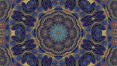 Luxury oriental tile seamless pattern. Colorful floral patchwork background. Mandala boho chic style. Rich flower ornament. Hexagon design elements. Portuguese moroccan motif. 