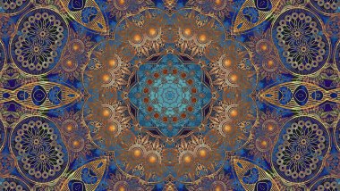 Luxury oriental tile seamless pattern. Colorful floral patchwork background. Mandala boho chic style. Rich flower ornament. Hexagon design elements. Portuguese moroccan motif. 