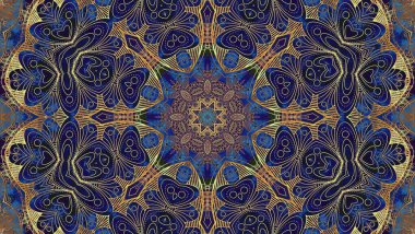 Luxury oriental tile seamless pattern. Colorful floral patchwork background. Mandala boho chic style. Rich flower ornament. Hexagon design elements. Portuguese moroccan motif. 