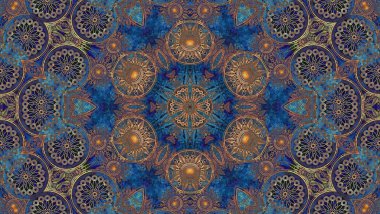 Luxury oriental tile seamless pattern. Colorful floral patchwork background. Mandala boho chic style. Rich flower ornament. Hexagon design elements. Portuguese moroccan motif. 