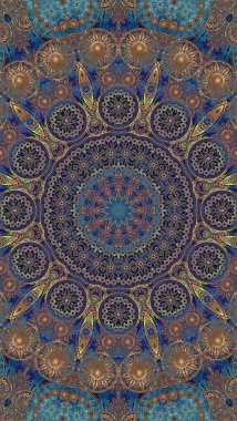 Luxury oriental tile seamless pattern. Colorful floral patchwork background. Mandala boho chic style. Rich flower ornament. Hexagon design elements. Portuguese Moroccan motif. 