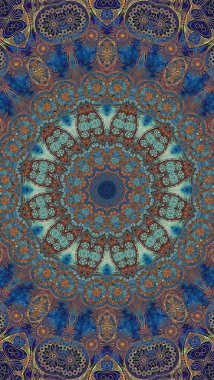 Luxury oriental tile seamless pattern. Colorful floral patchwork background. Mandala boho chic style. Rich flower ornament. Hexagon design elements. Portuguese Moroccan motif. 