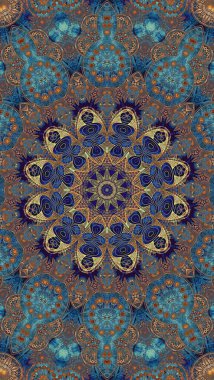 Luxury oriental tile seamless pattern. Colorful floral patchwork background. Mandala boho chic style. Rich flower ornament. Hexagon design elements. Portuguese Moroccan motif. 