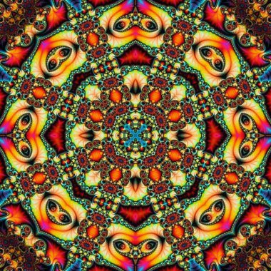 Mandala seamless pattern mandala art. Flower fantasy print. Psychedelic carnival poster.