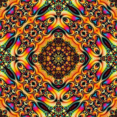 Mandala seamless pattern mandala art. Flower fantasy print. Psychedelic carnival poster.