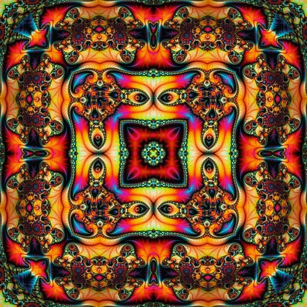 Mandala seamless pattern mandala art. Flower fantasy print. Psychedelic carnival poster.