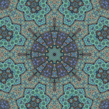 Mandala seamless pattern mandala art. Flower fantasy print. Psychedelic carnival poster.