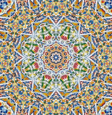 Mandala seamless pattern mandala art. Flower fantasy print. Psychedelic carnival poster.