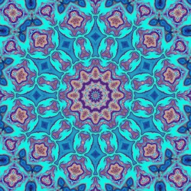 Mandala seamless pattern mandala art. Flower fantasy print. Psychedelic carnival poster.