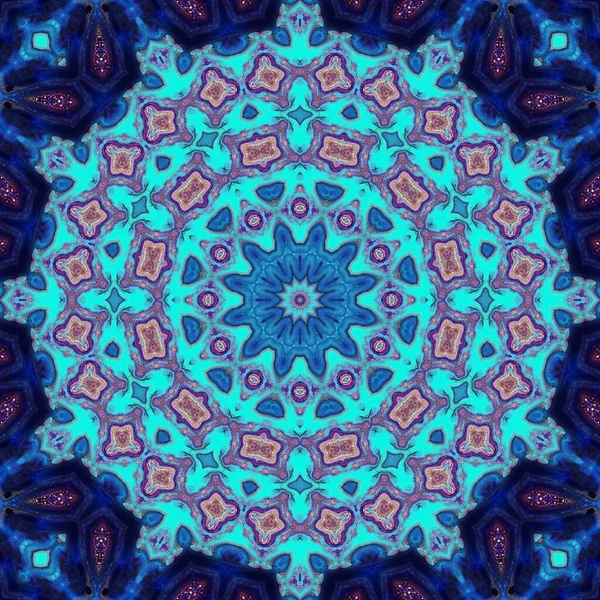 Mandala Seamless Pattern Mandala Art Flower Fantasy Print Psychedelic Carnival —  Fotos de Stock